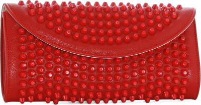 65% OFF on Abrazo Frame Girls, Women Casual Red PU Clutch