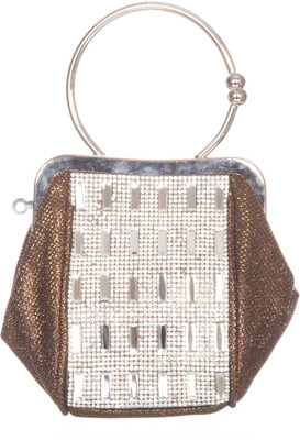 29% OFF on Nyls EC-001 Women Party Brown Fabric Clutch