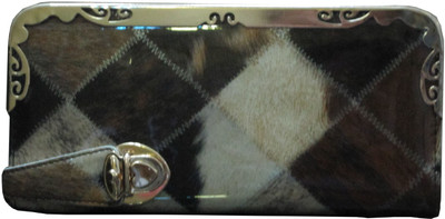 14% OFF on Acme Checks Women Party Brown Synthetic Clutch