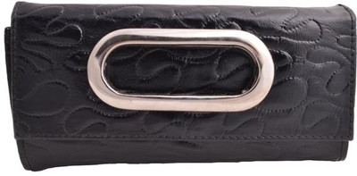 33% OFF on Snoozyshoppers Handle Women Casual Black Leather Clutch