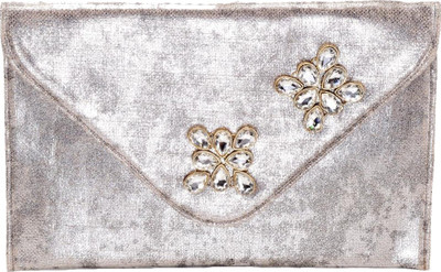 20% OFF on Stylocus Shaded Women Casual Silver Jute Clutch