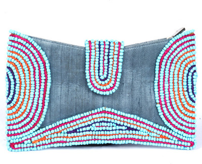 Favola Women Casual Multicolor Silk Clutch Favola Women Casual Multicolor Silk Clutch