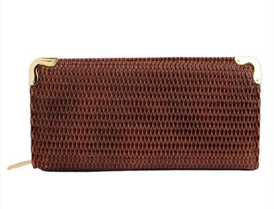 KolorEdge Foreign Horse Girls Casual Brown PU Clutch