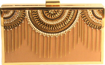 4% OFF on V Da Couture Exclusive Designer Women Wedding Beige Suede Clutch