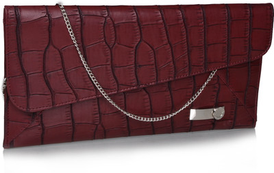 77% OFF on Contrast Burgandy Croco Women Casual Brown PU Clutch 77% OFF on Contrast Burgandy Croco Women Casual Brown PU Clutch