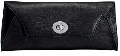 Adamis Women Casual Black Genuine Leather Clutch