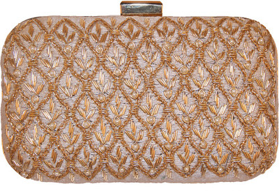 Ruhmet Floral Jaal Bag Cream Women Party, Wedding, Festive Multicolor Raw Silk Clutch Ruhmet Floral Jaal Bag Cream Women Party, Wedding, Festive Multicolor Raw Silk Clutch