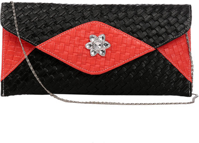 52% OFF on Escobar Cross Town Women Casual, Formal, Party, Wedding Black, Red Non-Leather Clutch