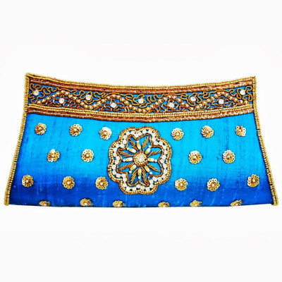 55% OFF on Moksh M724_FR275 Women Casual, Party Blue Silk Clutch 55% OFF on Moksh M724_FR275 Women Casual, Party Blue Silk Clutch