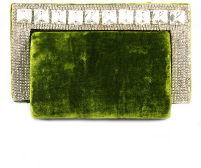 Favola Fairy Women Casual Green Silk Clutch Favola Fairy Women Casual Green Silk Clutch