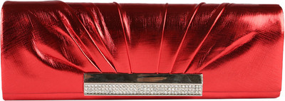 35% OFF on Fashion Cubes Color Women Party Red Genuine Leather Clutch