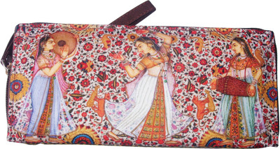 23% OFF on Sunshine Indian Print Women, Girls Casual Brown Fabric Clutch