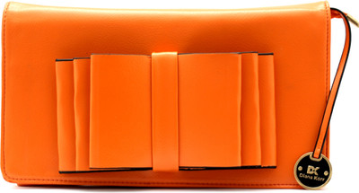 48% OFF on Diana Korr Melissa Women Casual, Party Orange PU Clutch