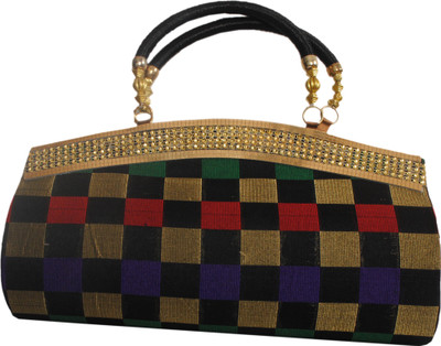 41% OFF on Arti Abh077 Women Wedding Multicolor Silk Clutch