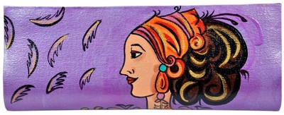 38% OFF on Craftstages Ethinc Digital Print Girls Casual Purple Silk Clutch