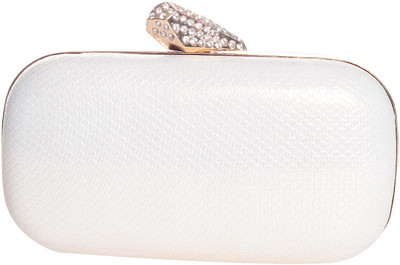 69% OFF on Eleegance 2325 Women Party White PU Clutch