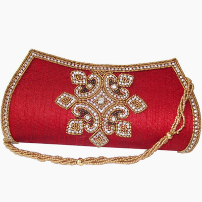 55% OFF on Moksh Women Casual, Party Red Silk Clutch 55% OFF on Moksh Women Casual, Party Red Silk Clutch