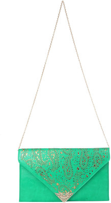 50% OFF on Just Women Cutwork Envelope Girls Casual Green PU Clutch 50% OFF on Just Women Cutwork Envelope Girls Casual Green PU Clutch