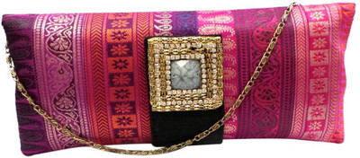 Bhamini Brocade Women Party Black Fabric Clutch Bhamini Brocade Women Party Black Fabric Clutch