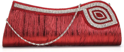 Dernier Cri 1270 Women Casual, Party, Wedding Red PU Clutch Dernier Cri 1270 Women Casual, Party, Wedding Red PU Clutch