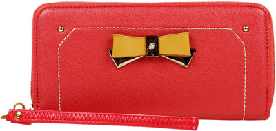 36% OFF on Tanishqq Bow Pattern Women Casual Red PU Clutch