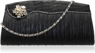 Dernier Cri 1278 Women Casual, Party, Wedding Black PU Clutch