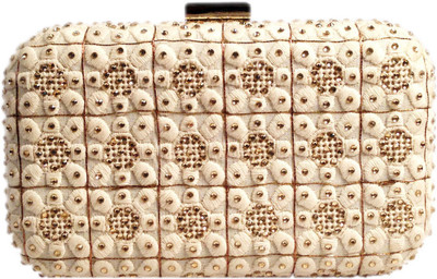 20% OFF on Charming Cm-130 Women, Girls Party, Wedding White Cotton Clutch