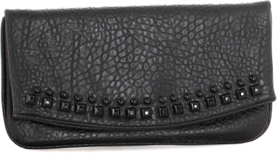 64% OFF on Abrazo Stud Pouch Girls, Women Casual Black PU Clutch
