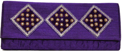 12% OFF on moKanc Bridal Women Party Purple Silk Clutch 12% OFF on moKanc Bridal Women Party Purple Silk Clutch