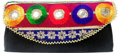 52% OFF on Deco Junction Women Casual Black Silk Clutch