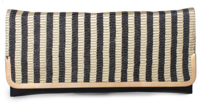 Do Bhai Robbert Women Party Black Non-Leather Clutch