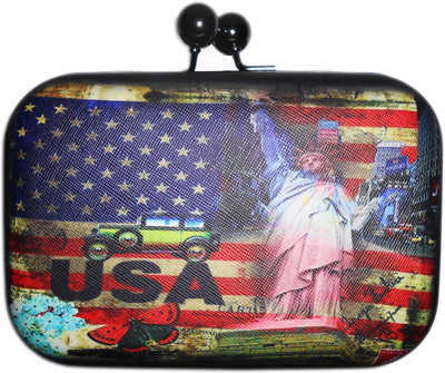 86% OFF on A.K Box Women Casual, Formal, Party, Sports, Wedding, Festive Multicolor Artificial Leather Clutch