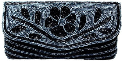 77% OFF on Anshul Fashion Party Girls Wedding Grey Crstal And Saroski, Glass Stone, Satan Clutch