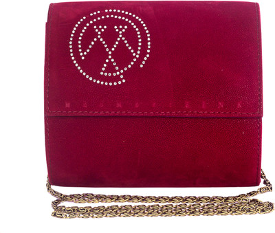 Mesmerizink Matt Women Party Red Genuine Leather Clutch Mesmerizink Matt Women Party Red Genuine Leather Clutch