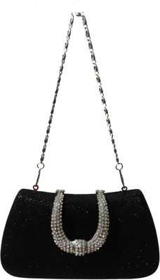 9% OFF on Dloop CK221 Women Festive Black PU Clutch