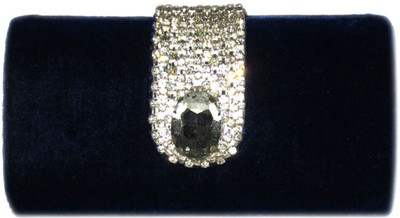 48% OFF on Harshi Stone Mouse Women Festive, Party, Wedding Blue Velvet, Stone Clutch