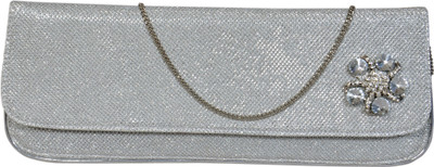 10% OFF on Aarnacraft 605 Women Party Silver Shimmer Fabric Clutch 10% OFF on Aarnacraft 605 Women Party Silver Shimmer Fabric Clutch