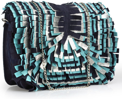 30% OFF on Phive Rivers Illusion_pr633 Women Casual Blue Genuine Leather Clutch