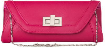 52% OFF on Cappuccino Women Party Pink synthetic leather Clutch