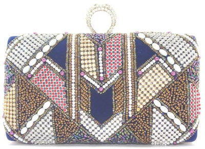 50% OFF on Myrah Box Women Casual Blue Metal Clutch