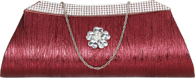 66% OFF on Cocktail Sensational Sling Women Party Maroon PU Clutch