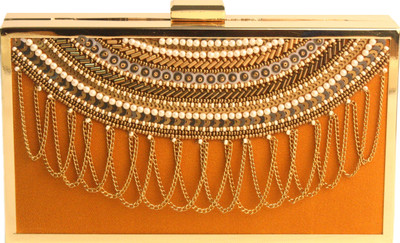 4% OFF on V Da Couture Exclusive Designer Women Wedding Brown Suede Clutch