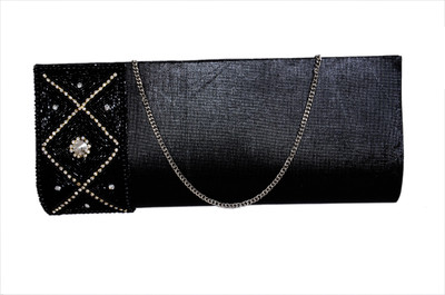 9% OFF on Aarnacraft 599 Women Party Black Shimmer Fabric Clutch 9% OFF on Aarnacraft 599 Women Party Black Shimmer Fabric Clutch