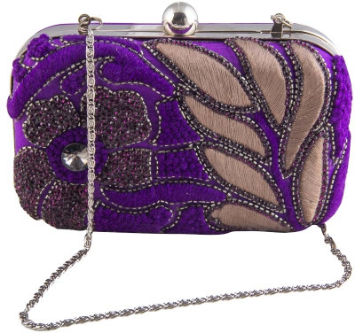 16% OFF on The Purple Sack Purple Stone Women Party Purple Fabric Clutch 16% OFF on The Purple Sack Purple Stone Women Party Purple Fabric Clutch