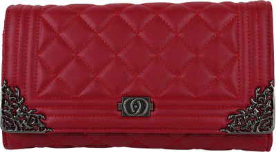 56% OFF on Aadi And Sons Metallic Appeal Women Casual Red PU Clutch