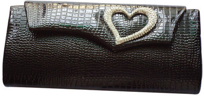 Richborn Women Party Black Genuine Leather Clutch