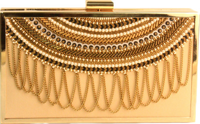 4% OFF on V Da Couture Exclusive Designer Women Wedding Beige Suede Clutch