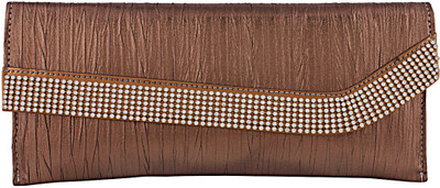 50% OFF on Galm Embellished Women Casual Brown Fabric Clutch 50% OFF on Galm Embellished Women Casual Brown Fabric Clutch