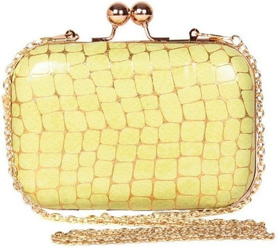 69% OFF on TrendBerry TB-310 Women Casual Yellow PU Clutch