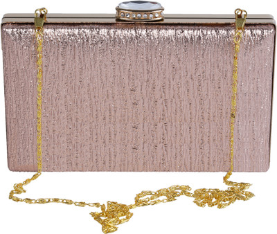 30% OFF on Daks Women Party Gold Genuine Leather Clutch